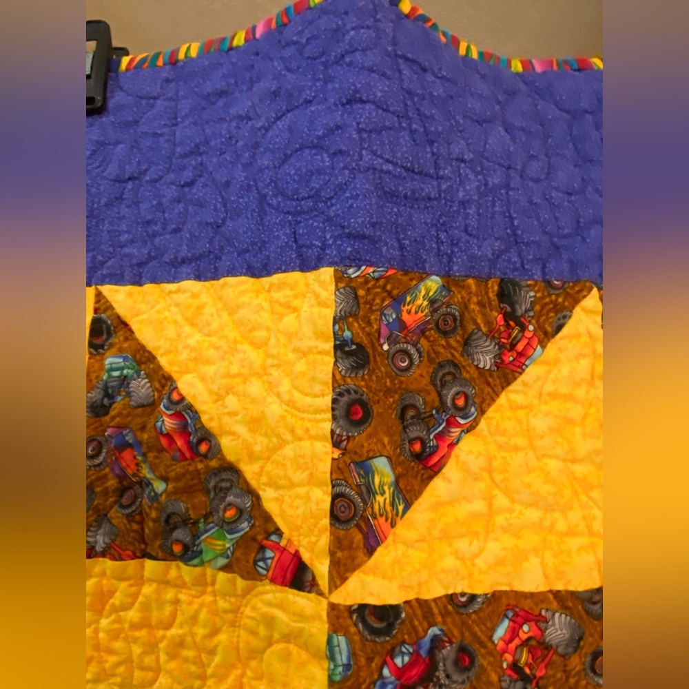 A Car Lovers Hand Made Quilt.  Perfect for the little boy or man into cars! NWOT
